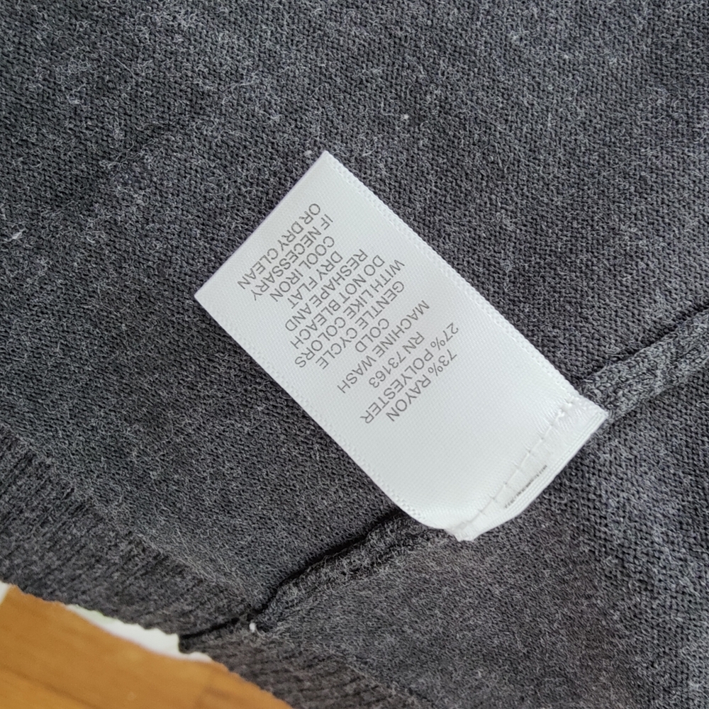 Open Front Grey Sweater - Picture 7 of 8